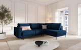 Caro 5-Sitzer Ecksofa Rechte Seite, mit Schlaffunktion, in Samt (Blu86) in Königsblau, 247x187 cm – Bild 2