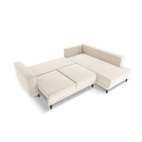 Caro 5-Sitzer Ecksofa Rechte Seite, mit Schlaffunktion, in Samt oder Strukturstoff, 247x187 cm – Bild 5