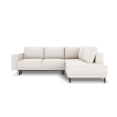 Caro 5-Sitzer Ecksofa Rechte Seite, mit Schlaffunktion, in Strukturierter Stoff (Meg351) in Leichtes Beige, 247x187 cm – Bild 4