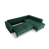 Caro 5-Sitzer Ecksofa Rechte Seite, mit Schlaffunktion, in Strukturierter Stoff (Meg359) in Grün, 247x187 cm – Bild 6