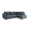 Caro 5-Sitzer Ecksofa Rechte Seite, mit Schlaffunktion, in Strukturierter Stoff (Meg361) in Blau, 247x187 cm – Bild 1