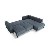 Caro 5-Sitzer Ecksofa Rechte Seite, mit Schlaffunktion, in Strukturierter Stoff (Meg361) in Blau, 247x187 cm – Bild 5