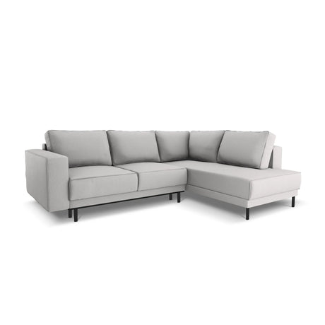Caro 5-Sitzer Ecksofa Rechte Seite, mit Schlaffunktion, in Strukturierter Stoff (Meg363) in Hellgrau, 247x187 cm – Bild 1