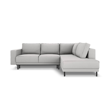 Caro 5-Sitzer Ecksofa Rechte Seite, mit Schlaffunktion, in Strukturierter Stoff (Meg363) in Hellgrau, 247x187 cm – Bild 4