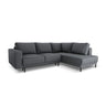 Caro 5-Sitzer Ecksofa Rechte Seite, mit Schlaffunktion, in Strukturierter Stoff (Meg367) in Dunkelgrau, 247x187 cm – Bild 1