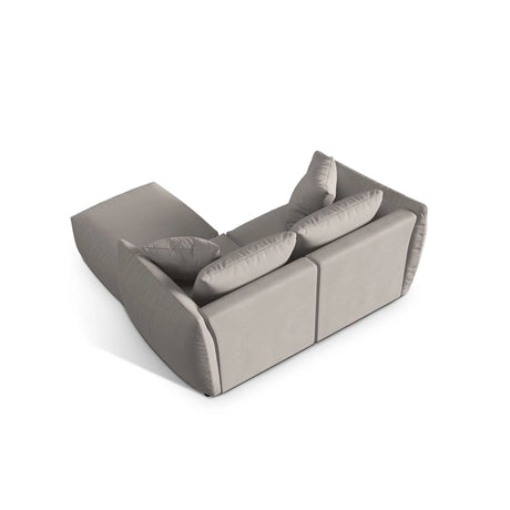 Chris 3-Sitzer Ecksofa mit Poufmodul in Leinenoptik aus Strukturierter Stoff (LIN04) in Natural, 220x200 cm – Bild 6