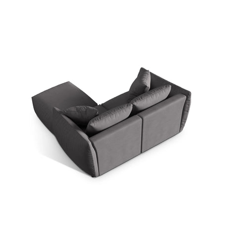 Chris 3-Sitzer Ecksofa mit Poufmodul in Leinenoptik aus Strukturierter Stoff (LIN32) in Sand, 220x200 cm – Bild 6