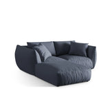 Chris 3-Sitzer Ecksofa mit Poufmodul in Leinenoptik aus Strukturierter Stoff (LIN74) in Light Green, 220x200 cm – Bild 5