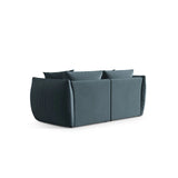 Chris 3-Sitzer Sofa in Leinenoptik aus Samt (CasDaBl) in Pastel Blue, 220x100 cm – Bild 5