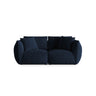 Chris 3-Sitzer Sofa in Leinenoptik aus Samt (CasDeBl) in Königsblau, 220x100 cm – Bild 1