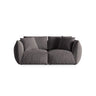Chris 3-Sitzer Sofa in Leinenoptik aus Samt (CasGraph) in Dunkelgrau, 220x100 cm – Bild 1