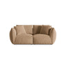 Chris 3-Sitzer Sofa in Leinenoptik aus Samt (CasLio) in Sand, 220x100 cm – Bild 1