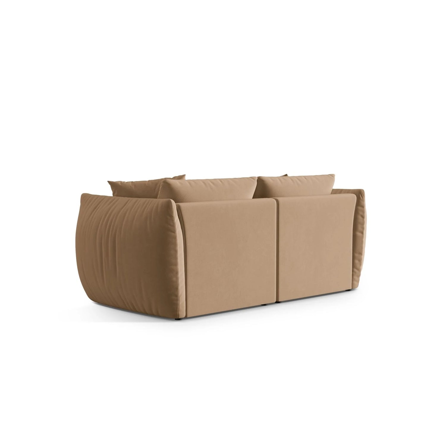 Chris 3-Sitzer Sofa in Leinenoptik aus Samt (CasLio) in Sand, 220x100 cm – Bild 5