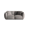 Chris 3-Sitzer Sofa in Leinenoptik aus Samt (CasSto) in Grau, 220x100 cm – Bild 1