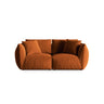 Chris 3-Sitzer Sofa in Leinenoptik aus Samt (CasTerr) in Terrakotta, 220x100 cm – Bild 1