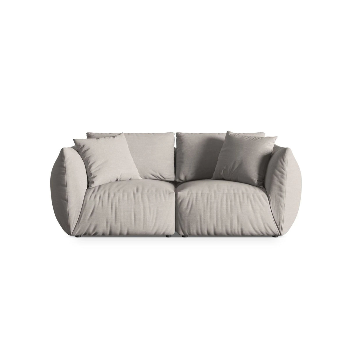 Chris 3-Sitzer Sofa in Leinenoptik aus Strukturierter Stoff (LIN04) in Natural, 220x100 cm – Bild 1