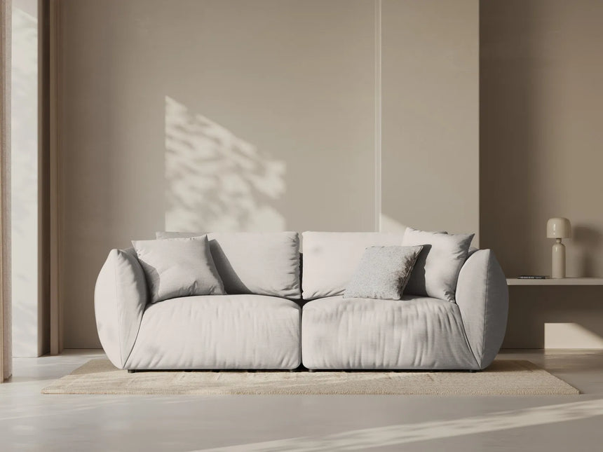 Chris 3-Sitzer Sofa in Leinenoptik aus Strukturierter Stoff (LIN04) in Natural, 220x100 cm – Bild 2