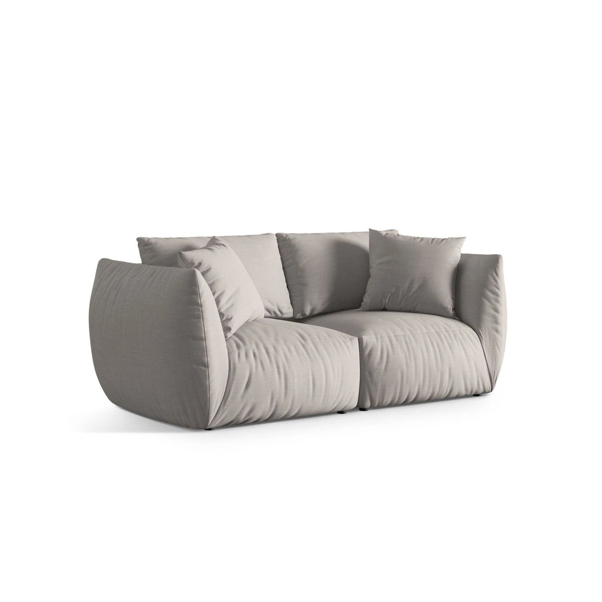 Chris 3-Sitzer Sofa in Leinenoptik aus Strukturierter Stoff (LIN04) in Natural, 220x100 cm – Bild 4