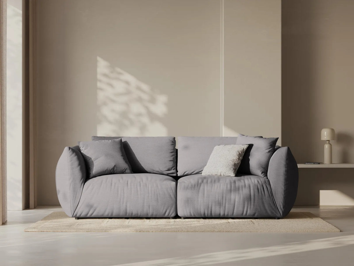 Chris 3-Sitzer Sofa in Leinenoptik aus Strukturierter Stoff (LIN32) in Sand, 220x100 cm – Bild 2