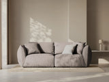 Chris 3-Sitzer Sofa in Leinenoptik aus Strukturierter Stoff (LINS07) in Concrete, 220x100 cm – Bild 2