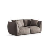 Chris 3-Sitzer Sofa in Leinenoptik aus Strukturierter Stoff (LINS07) in Concrete, 220x100 cm – Bild 4
