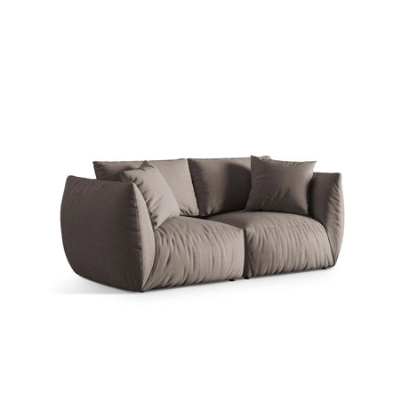 Chris 3-Sitzer Sofa in Leinenoptik aus Strukturierter Stoff (LINS07) in Concrete, 220x100 cm – Bild 4