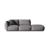 Chris 3-Sitzer Sofa, Rechts, mit Poufmodul, in Leinenoptik aus Strukturierter Stoff (LIN32) in Sand, 315x100 cm – Bild 1