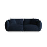 Chris 4-Sitzer Sofa in Leinenoptik aus Samt (CasDeBl) in Königsblau, 260x100 cm – Bild 1