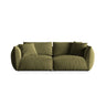 Chris 4-Sitzer Sofa in Leinenoptik aus Samt (CasFor) in Light Green, 260x100 cm – Bild 1