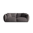 Chris 4-Sitzer Sofa in Leinenoptik aus Samt (CasGraph) in Dunkelgrau, 260x100 cm – Bild 1