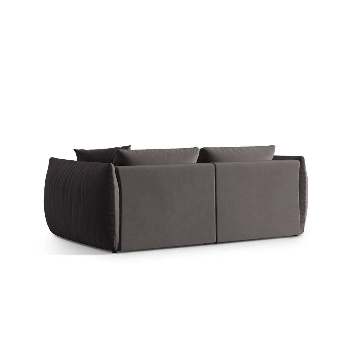 Chris 4-Sitzer Sofa in Leinenoptik aus Samt (CasGraph) in Dunkelgrau, 260x100 cm – Bild 4