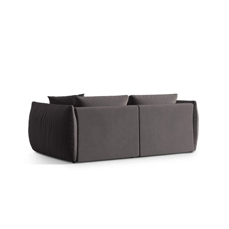 Chris 4-Sitzer Sofa in Leinenoptik aus Samt (CasGraph) in Dunkelgrau, 260x100 cm – Bild 4