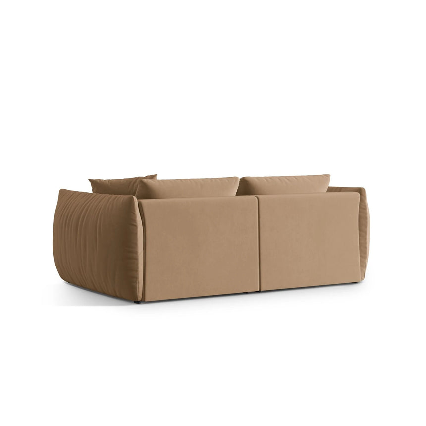Chris 4-Sitzer Sofa in Leinenoptik aus Samt (CasLio) in Sand, 260x100 cm – Bild 4
