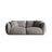 Chris 4-Sitzer Sofa in Leinenoptik aus Samt (CasSto) in Grau, 260x100 cm – Bild 1