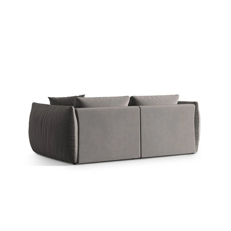 Chris 4-Sitzer Sofa in Leinenoptik aus Samt (CasSto) in Grau, 260x100 cm – Bild 4