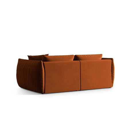 Chris 4-Sitzer Sofa in Leinenoptik aus Samt (CasTerr) in Terrakotta, 260x100 cm – Bild 4