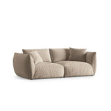 Chris 4-Sitzer Sofa in Leinenoptik aus Samt oder Strukturstoff, 260x100 cm – Bild 3