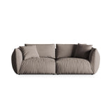 Chris 4-Sitzer Sofa in Leinenoptik aus Strukturierter Stoff (LINS07) in Concrete, 260x100 cm – Bild 1