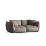 Chris 4-Sitzer Sofa in Leinenoptik aus Strukturierter Stoff (LINS07) in Concrete, 260x100 cm – Bild 3