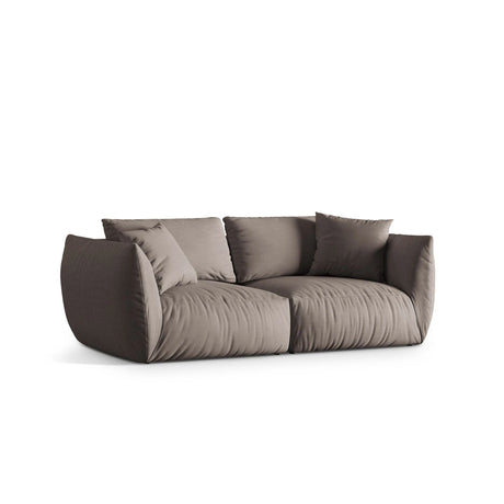 Chris 4-Sitzer Sofa in Leinenoptik aus Strukturierter Stoff (LINS07) in Concrete, 260x100 cm – Bild 3