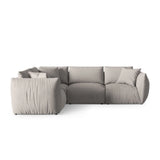 Chris 5-Sitzer Ecksofa Links, in Leinenoptik aus Strukturierter Stoff (LIN04) in Natural, 295x210 cm – Bild 1