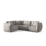 Chris 5-Sitzer Ecksofa Links, in Leinenoptik aus Strukturierter Stoff (LIN04) in Natural, 295x210 cm – Bild 4