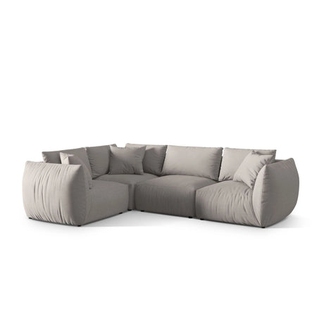 Chris 5-Sitzer Ecksofa Links, in Leinenoptik aus Strukturierter Stoff (LIN04) in Natural, 295x210 cm – Bild 4
