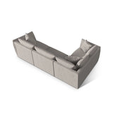 Chris 5-Sitzer Ecksofa Links, in Leinenoptik aus Strukturierter Stoff (LIN04) in Natural, 295x210 cm – Bild 5