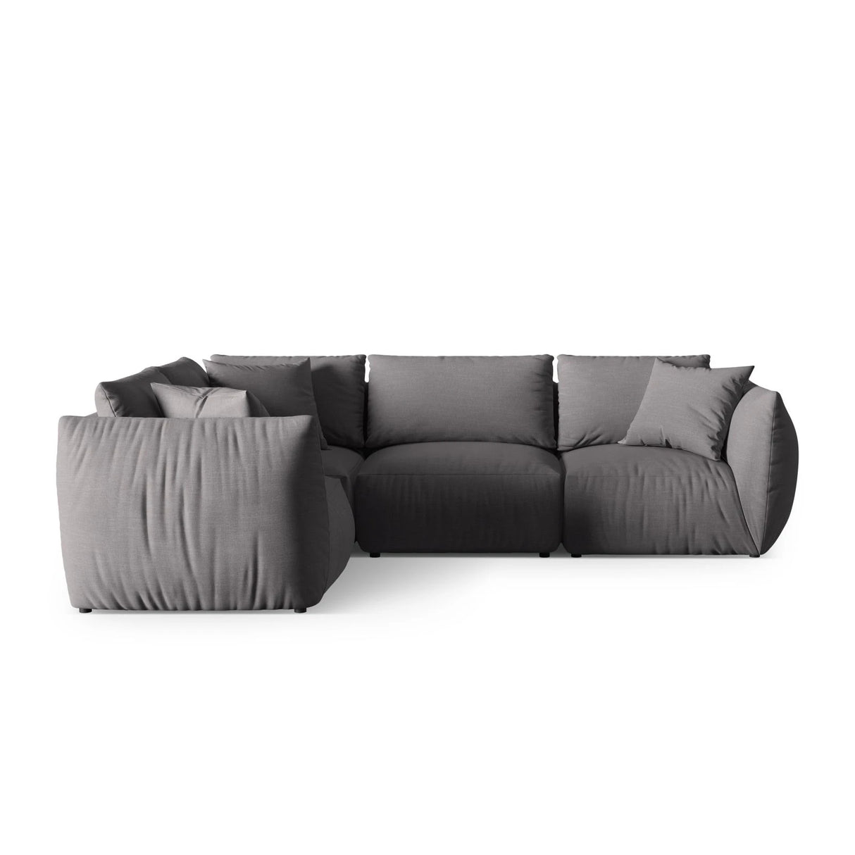 Chris 5-Sitzer Ecksofa Links, in Leinenoptik aus Strukturierter Stoff (LIN32) in Sand, 295x210 cm – Bild 1