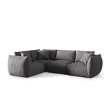 Chris 5-Sitzer Ecksofa Links, in Leinenoptik aus Strukturierter Stoff (LIN32) in Sand, 295x210 cm – Bild 4
