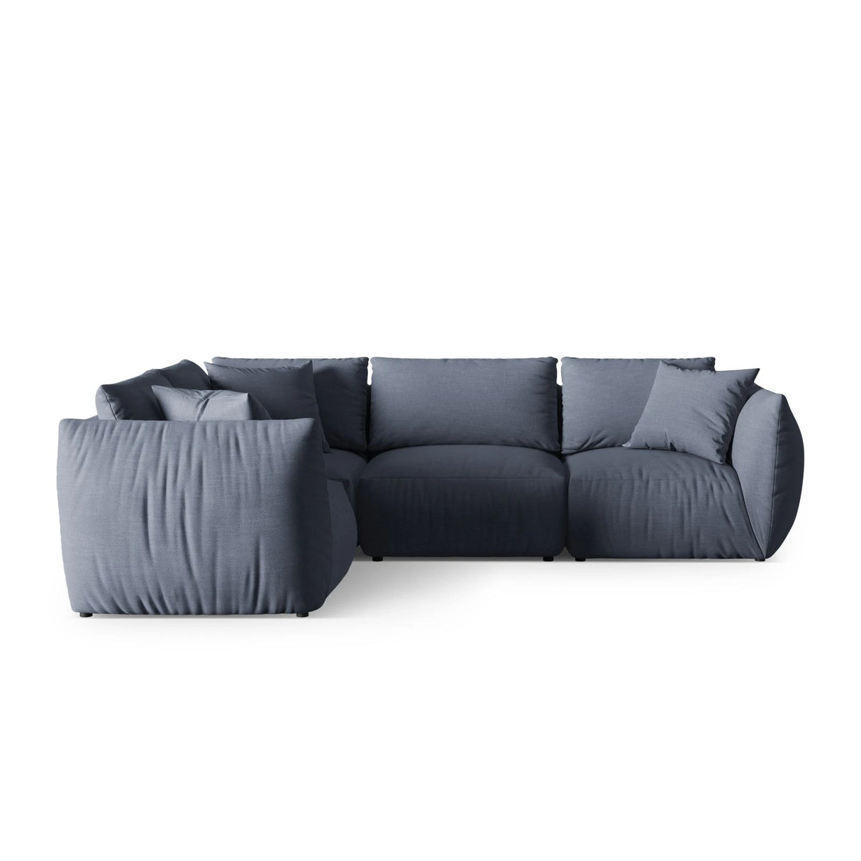 Chris 5-Sitzer Ecksofa Links, in Leinenoptik aus Strukturierter Stoff (LIN74) in Light Green, 295x210 cm – Bild 1