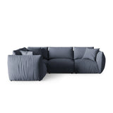 Chris 5-Sitzer Ecksofa Links, in Leinenoptik aus Strukturierter Stoff (LIN74) in Light Green, 295x210 cm – Bild 1