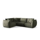 Chris 5-Sitzer Ecksofa Links, in Leinenoptik aus Strukturierter Stoff (LIN81) in Muted Blue, 295x210 cm – Bild 4