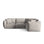 Chris 5-Sitzer Ecksofa Rechts, in Leinenoptik aus Strukturierter Stoff (LIN04) in Natural, 295x210 cm – Bild 1